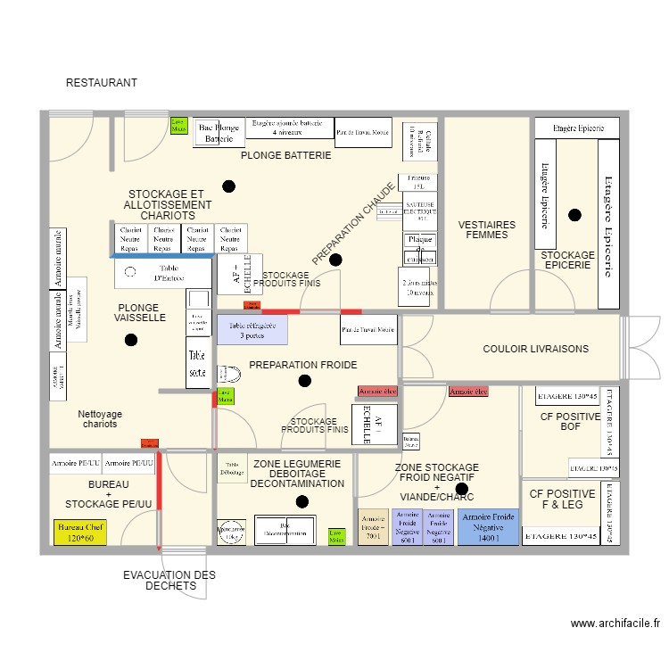 Plan de cuisine Les Myosotis 3. Plan de 10 pièces et 118 m2