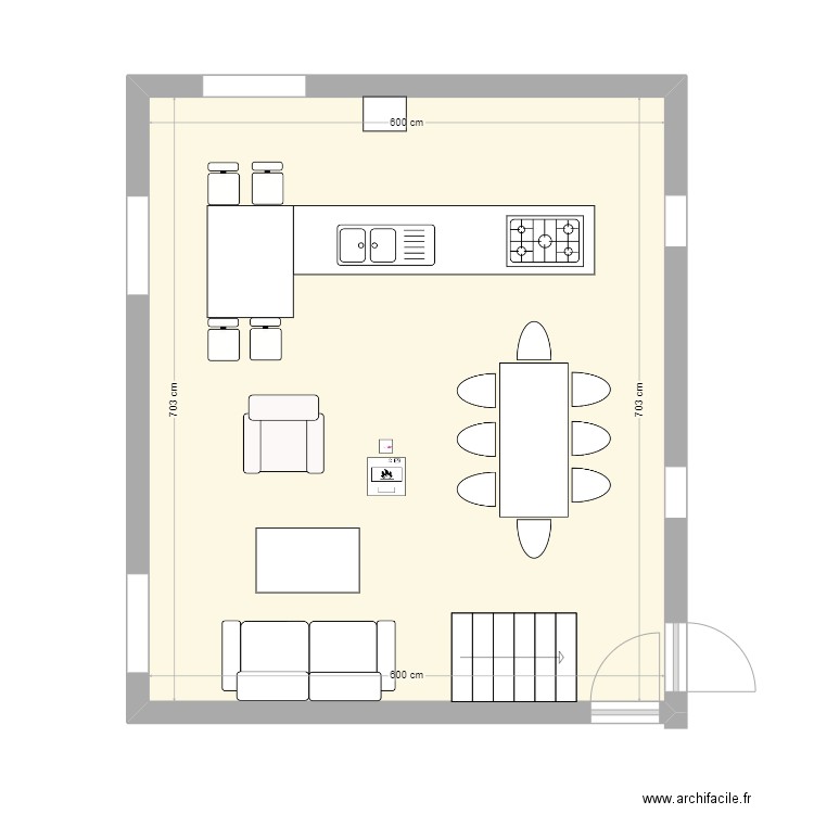 pièce a vivre n° 5 mai 2023. Plan de 0 pièce et 0 m2