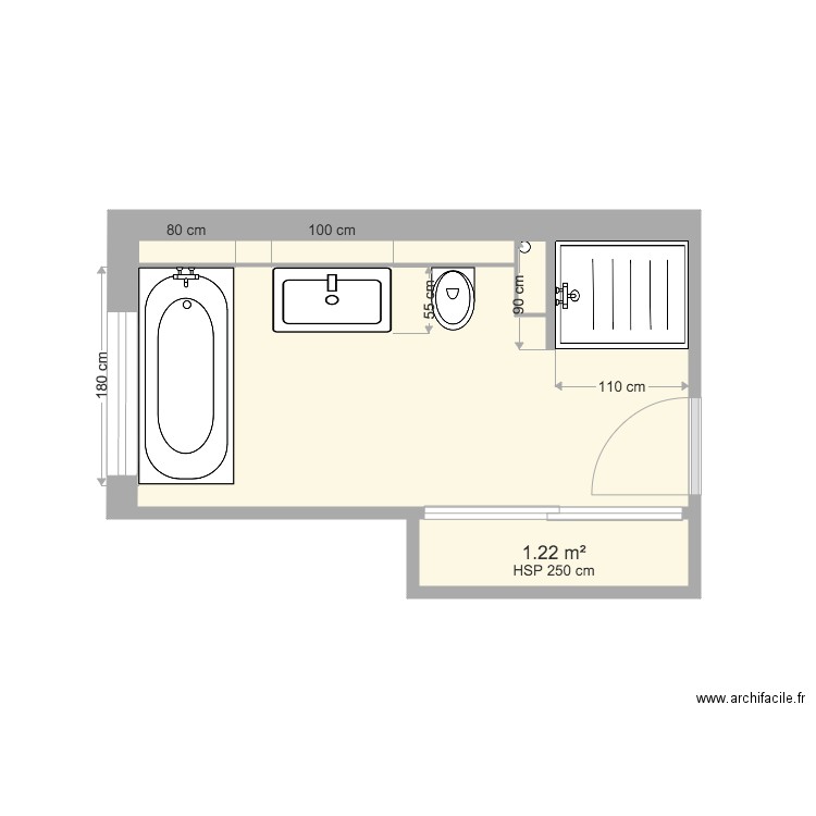 Sdb Cahuffour. Plan de 0 pièce et 0 m2
