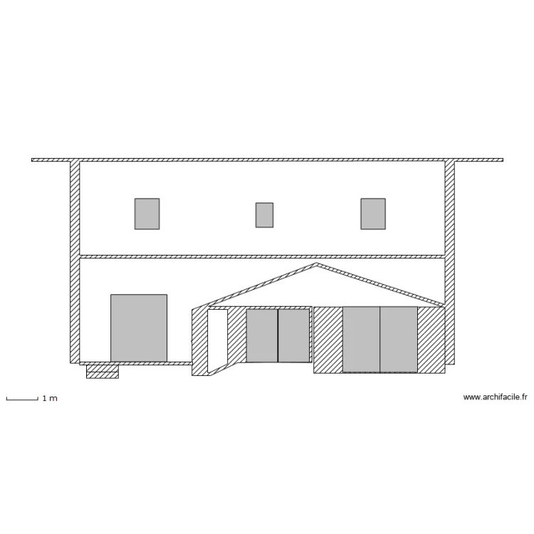 facade jardin dim. Plan de facade jardin dim. Plan de