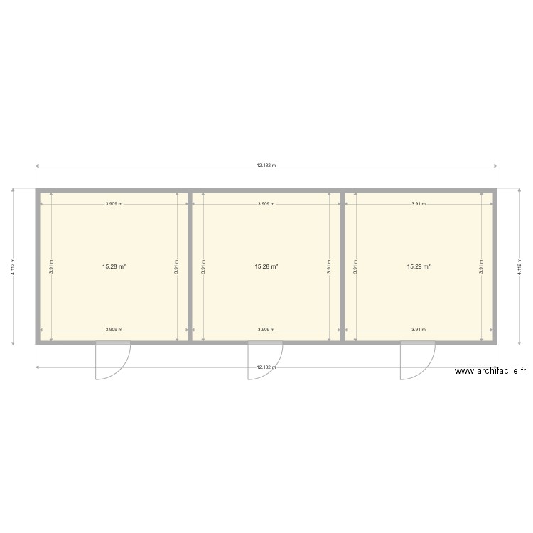 Sii  3 room. Plan de 0 pièce et 0 m2