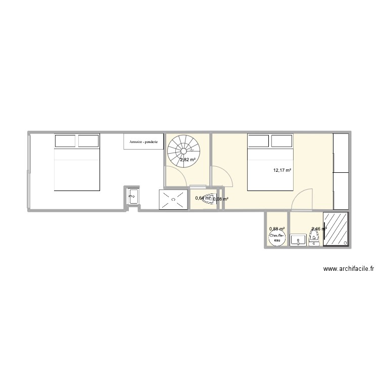 plan 1 rdc wc séparé. Plan de 0 pièce et 0 m2