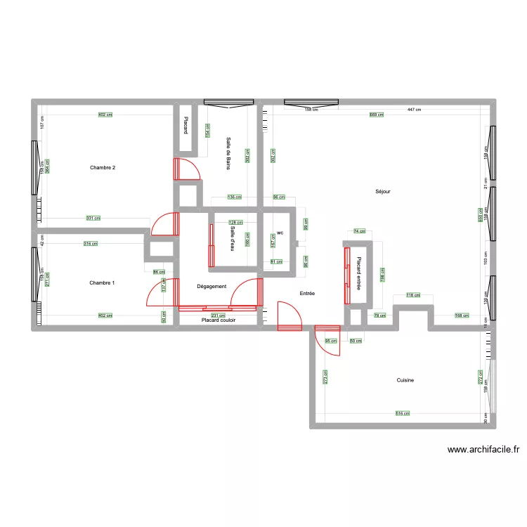 plan Appartement appartement Vero et patrice . Plan de 