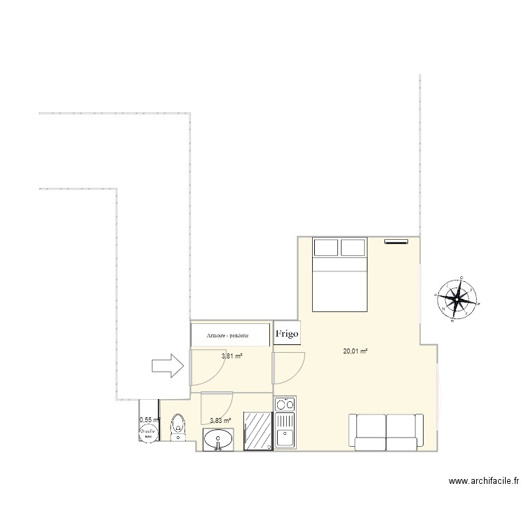 studio nico. Plan de 0 pièce et 0 m2