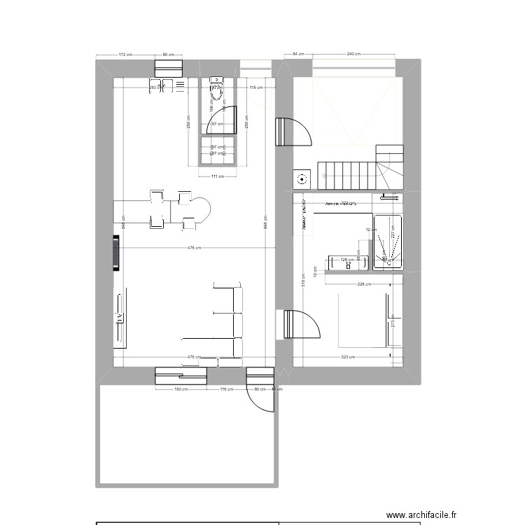 Maison Villemur. Plan de 10 pièces et 136 m2