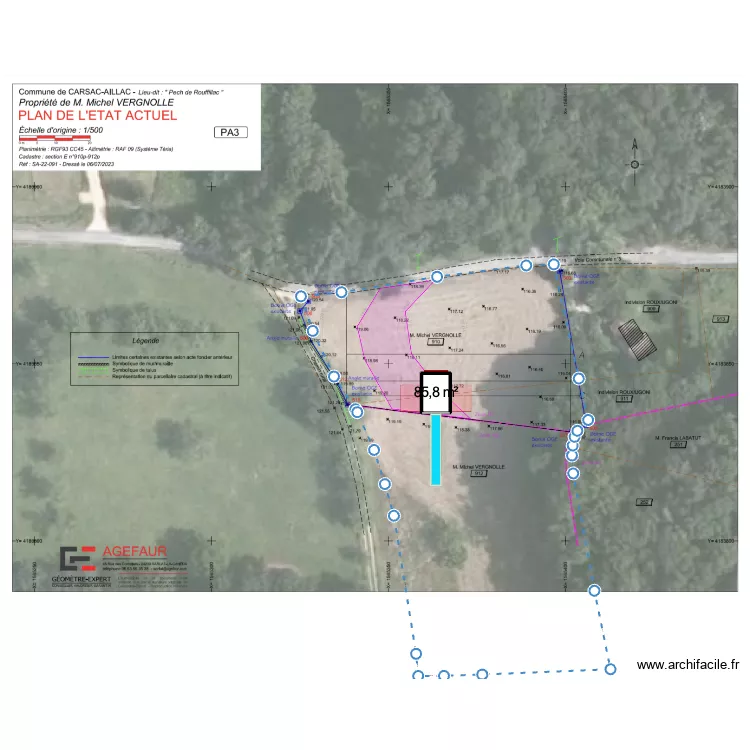 MAISON AILLAC. Plan de 
