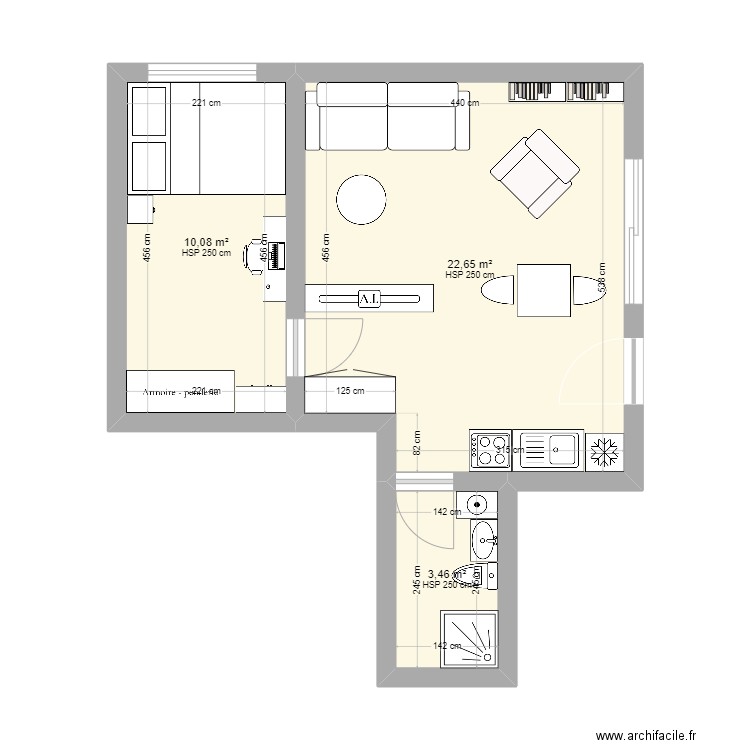 Appart 1. Plan de 0 pièce et 0 m2