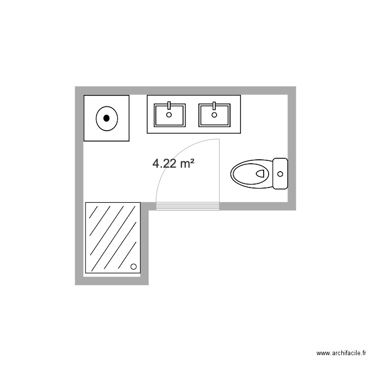 sdb. Plan de 0 pièce et 0 m2