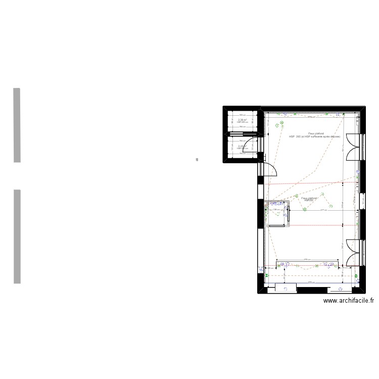 prieuré elec 11. Plan de 3 pièces et 66 m2