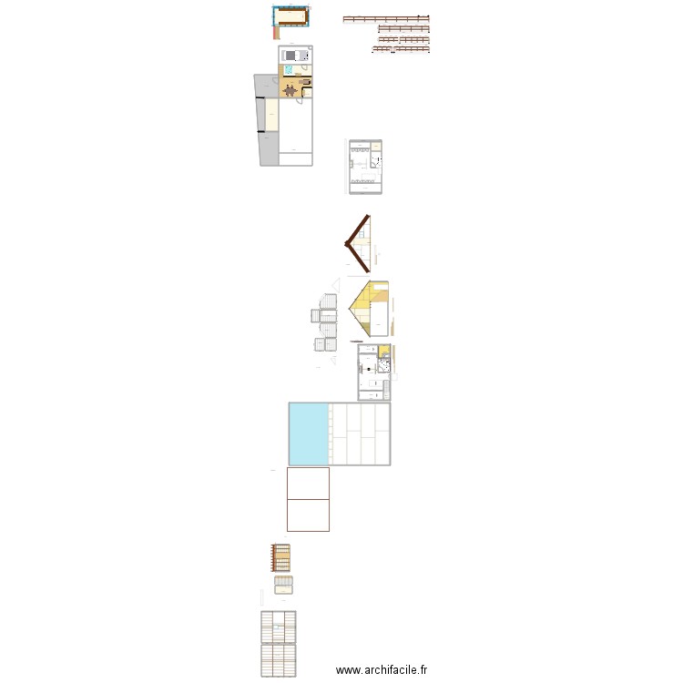 Toit garage. Plan de 0 pièce et 0 m2