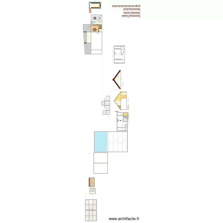 Toit garage. Plan de 