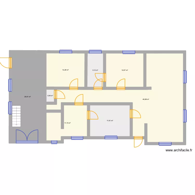 Broissia - sous-sol. Plan de 8 et 127 m² Broissia - sous-sol. Plan de 8 et 127 m²