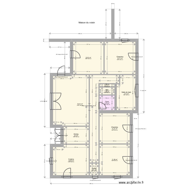 ERCHOFF. Plan de 12 pièces et 112 m2