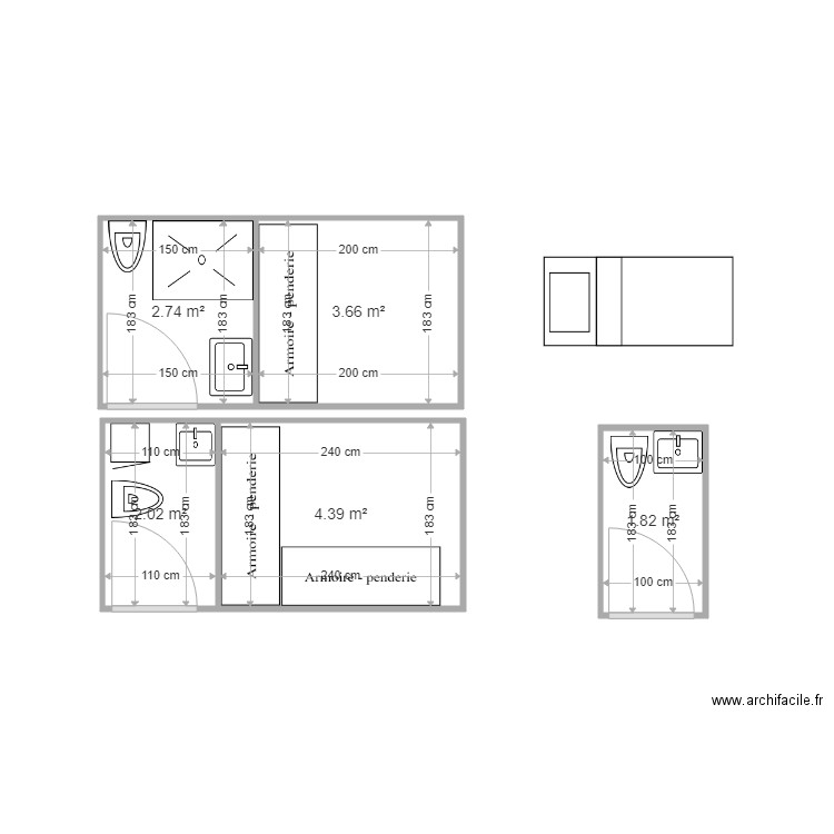 RC WC PETITE MAISON. Plan de 0 pièce et 0 m2