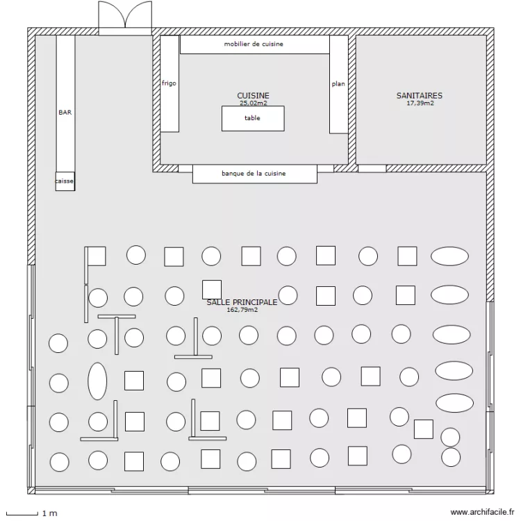 RdC restaurant. Plan de 