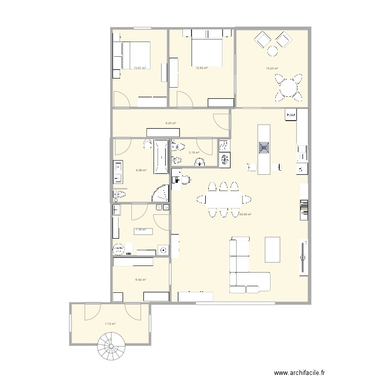 appartement. Plan de 0 pièce et 0 m2