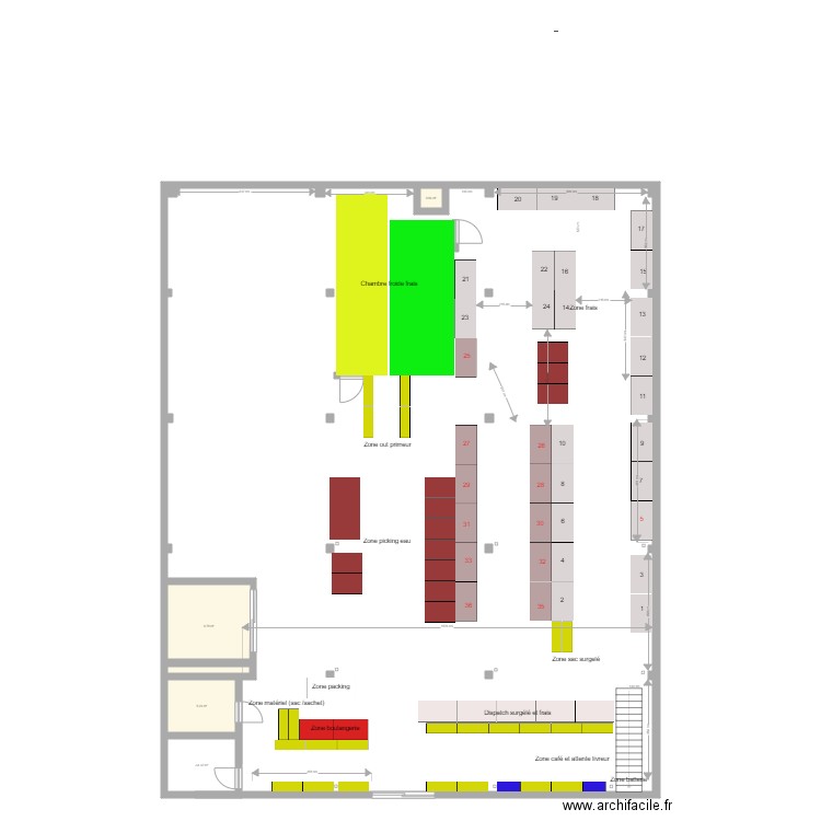 Ivry sur seine 2 RDC v2 Solution 7 Avant nouvelle chambre froide. Plan de 0 pièce et 0 m2