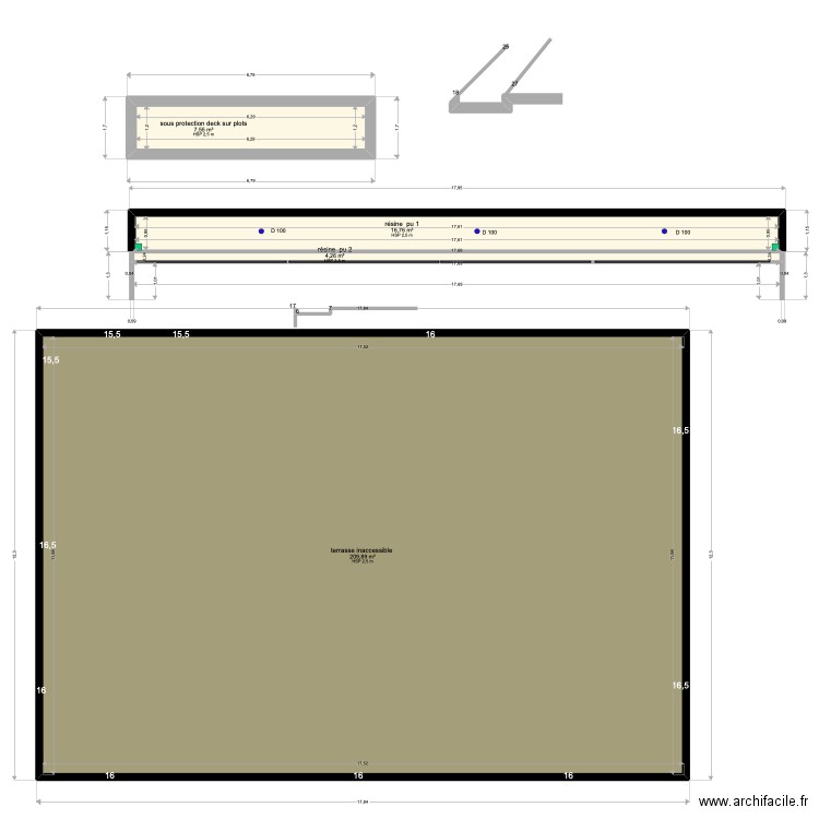 GLENANS. Plan de 0 pièce et 0 m2
