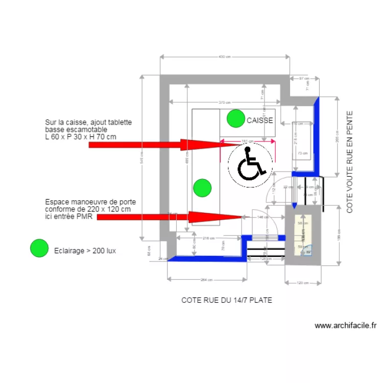 BOUCHERIE DE LA VOUTE TOURNON. Plan de 
