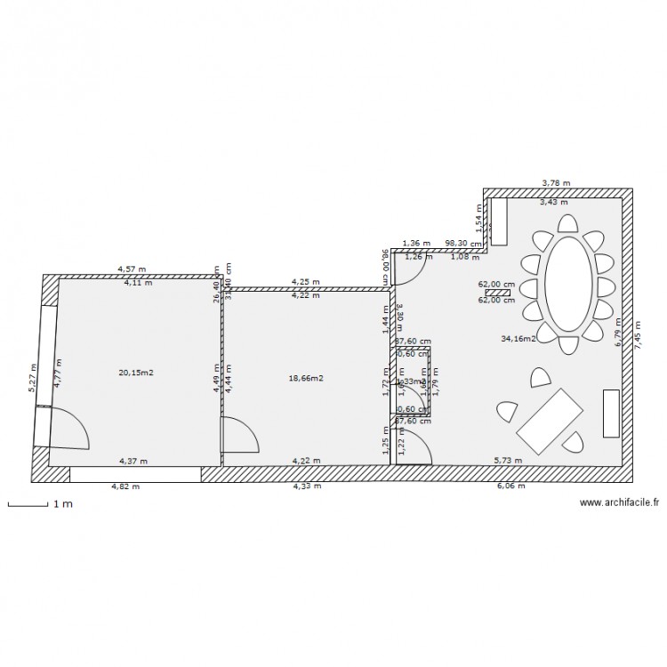 projet1 meuble cote. Plan de 0 pièce et 0 m2