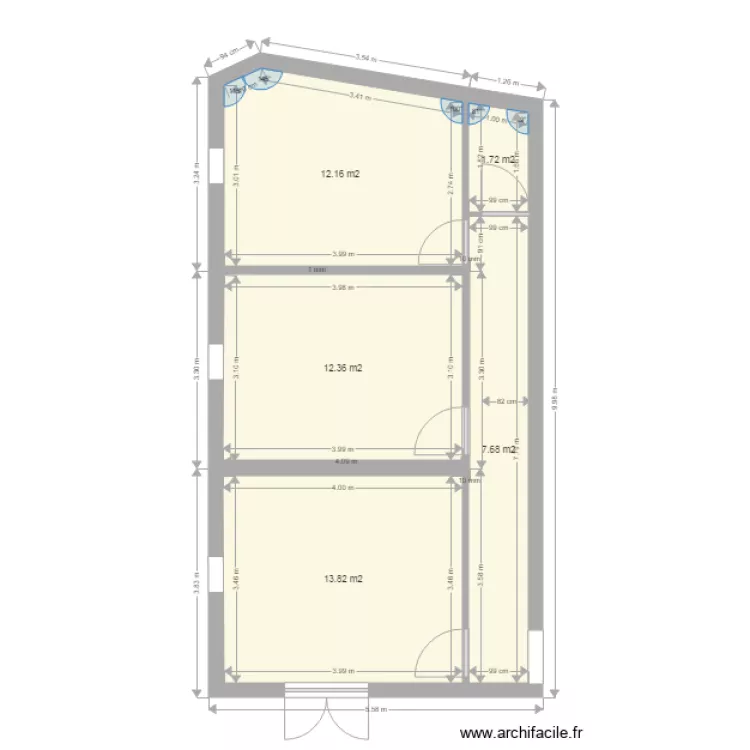etage vrai cote. Plan de 