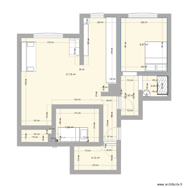 stef appart 3. Plan de 0 pièce et 0 m2