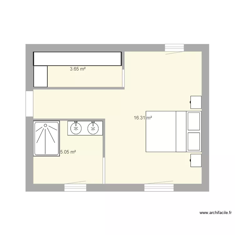 chambre 1. Plan de 
