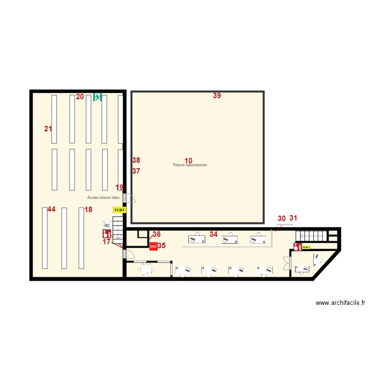 QUAI SUD 3 etage mezzanine. Plan de 0 pièce et 0 m2