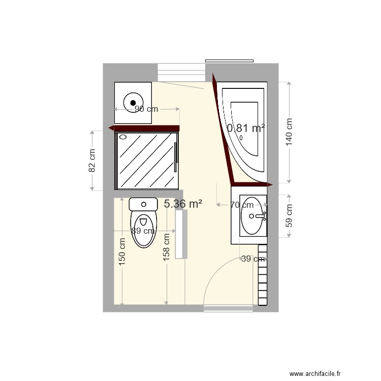 Salle de bain 2. Plan de 0 pièce et 0 m2