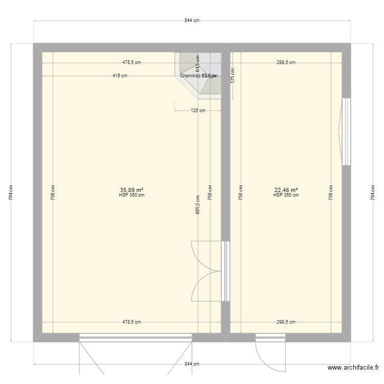 FACADE SUD. Plan de 0 pièce et 0 m2