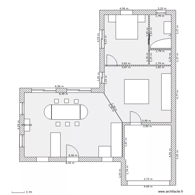 maison en L. Plan de maison en L. Plan de