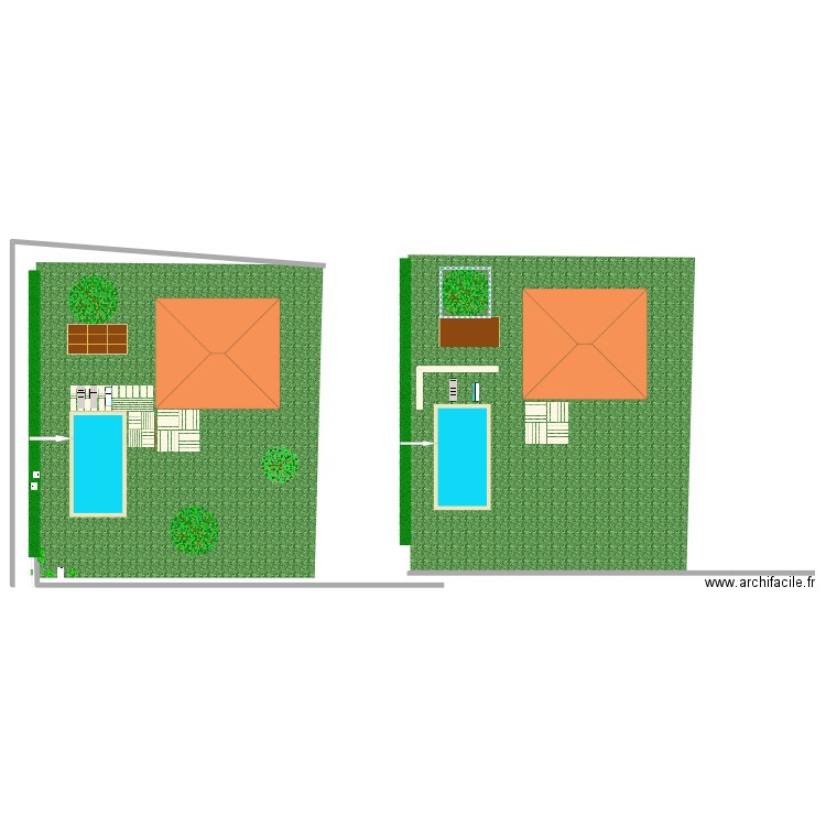 projet jardin. Plan de 0 pièce et 0 m2