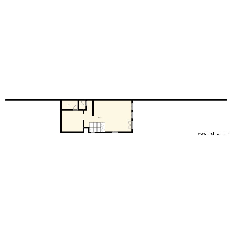 ANGELE. Plan de 3 pièces et 72 m2