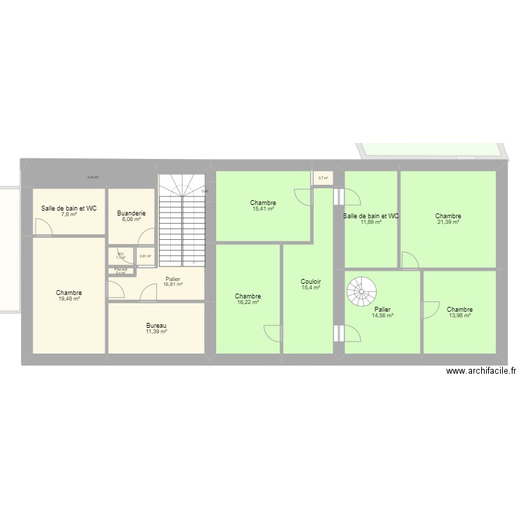 FOURNIER. Plan de 45 pièces et 955 m2