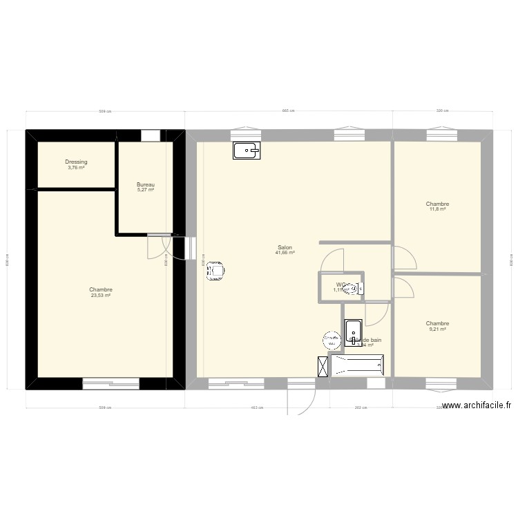 Extension 1. Plan de 0 pièce et 0 m2