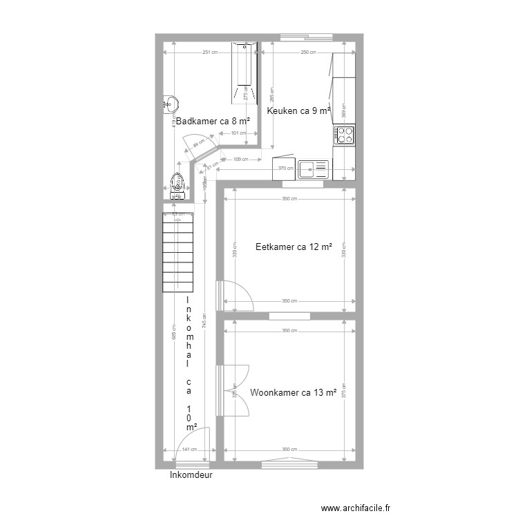 Rez Puttestraat. Plan de 0 pièce et 0 m2