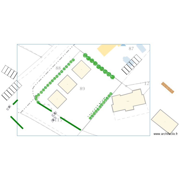 amenagement parcelle HABITAT INDIv. Plan de 0 pièce et 0 m2