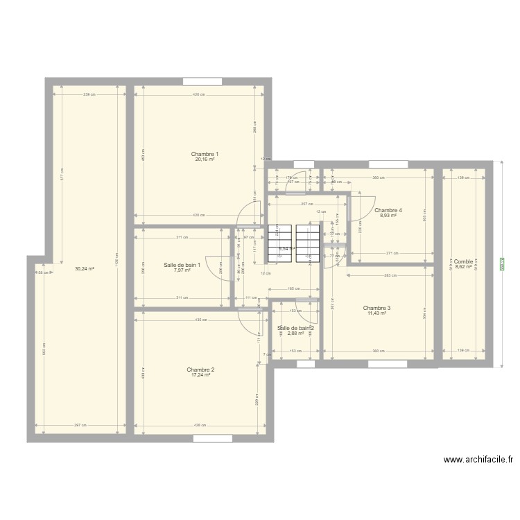 1er etage v2. Plan de 0 pièce et 0 m2