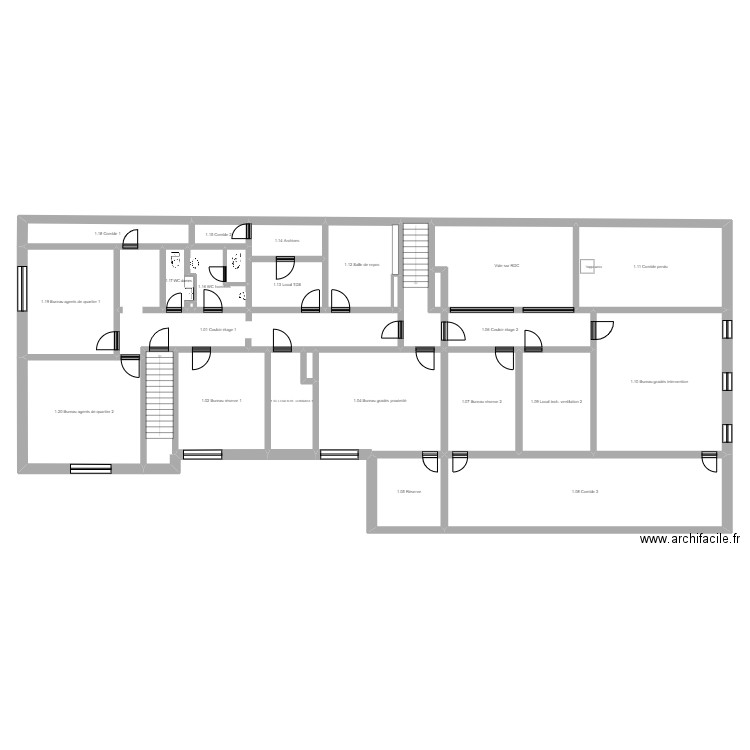 Melreux 1. Plan de 28 pièces et 336 m2