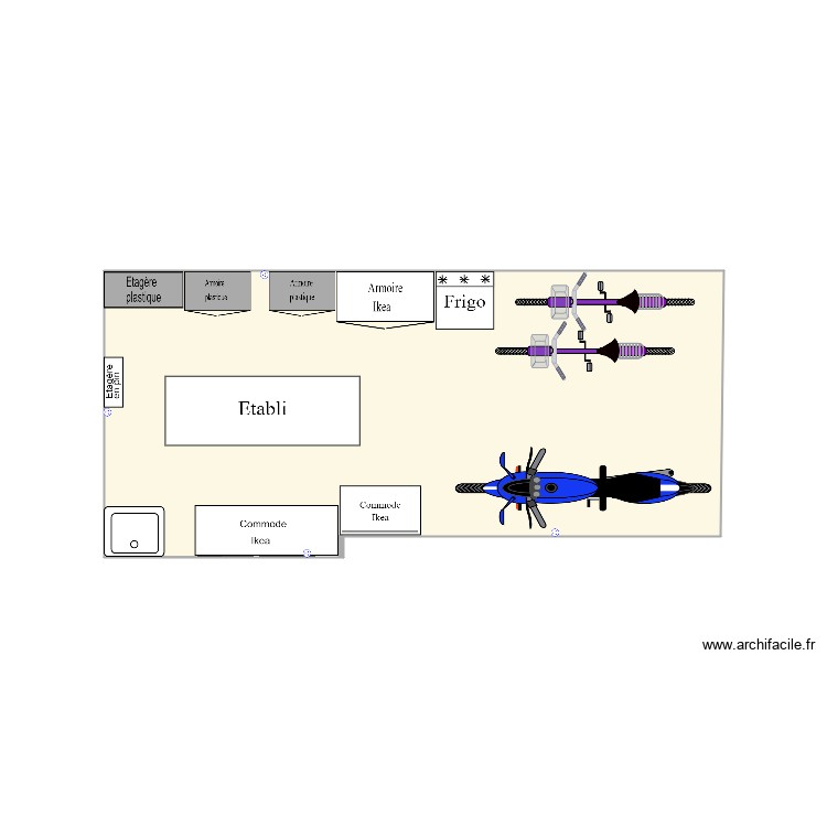 Plan garage. Plan de 0 pièce et 0 m2