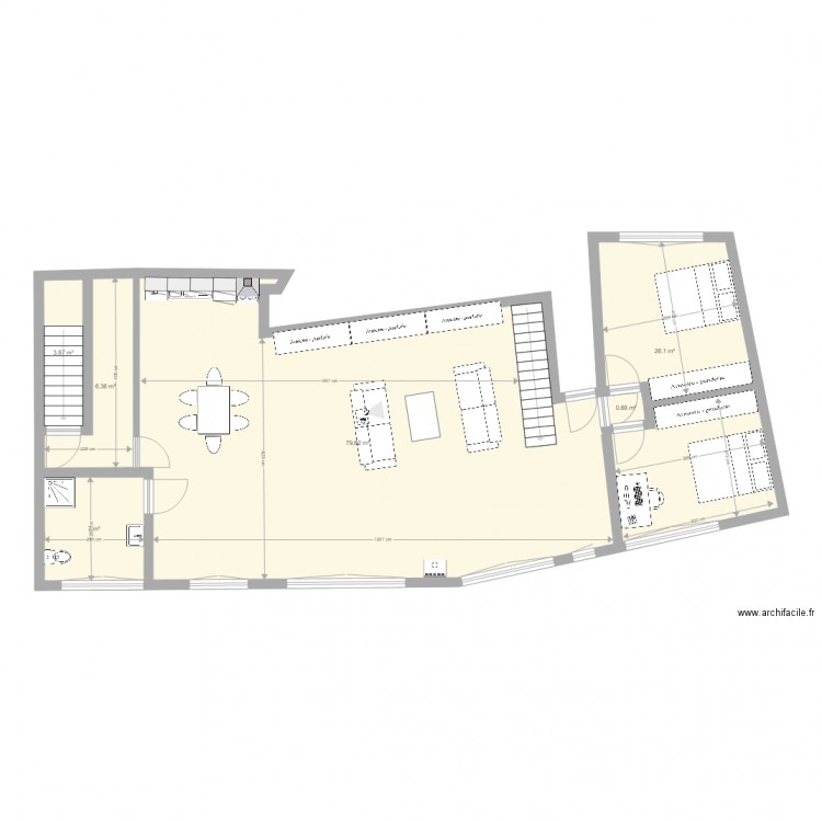 PAULHAGUET 1er étage V5. Plan de 0 pièce et 0 m2