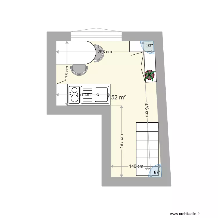 cuisine TALLOIR 4. Plan de 