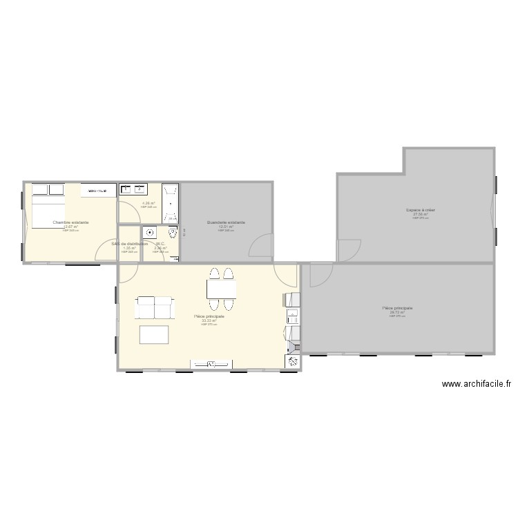 ALVARO 2 pièces. Plan de 0 pièce et 0 m2