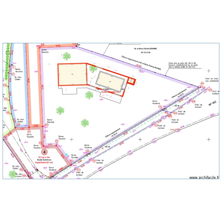 Annexe piscine béton brique v5. Plan de 4 pièces et 225 m2