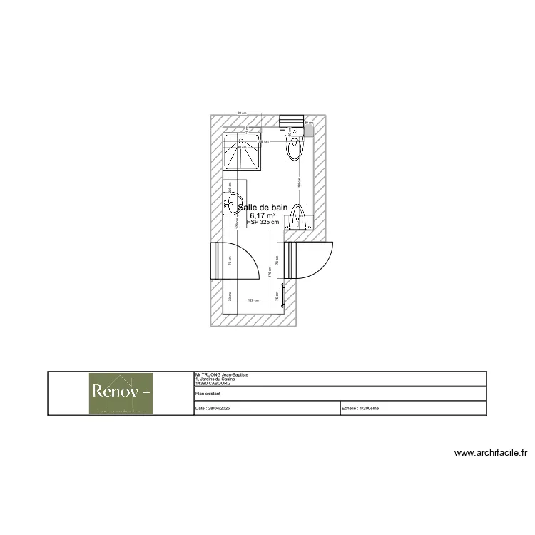 Plan existant TRUONG. Plan de Plan existant TRUONG. Plan de