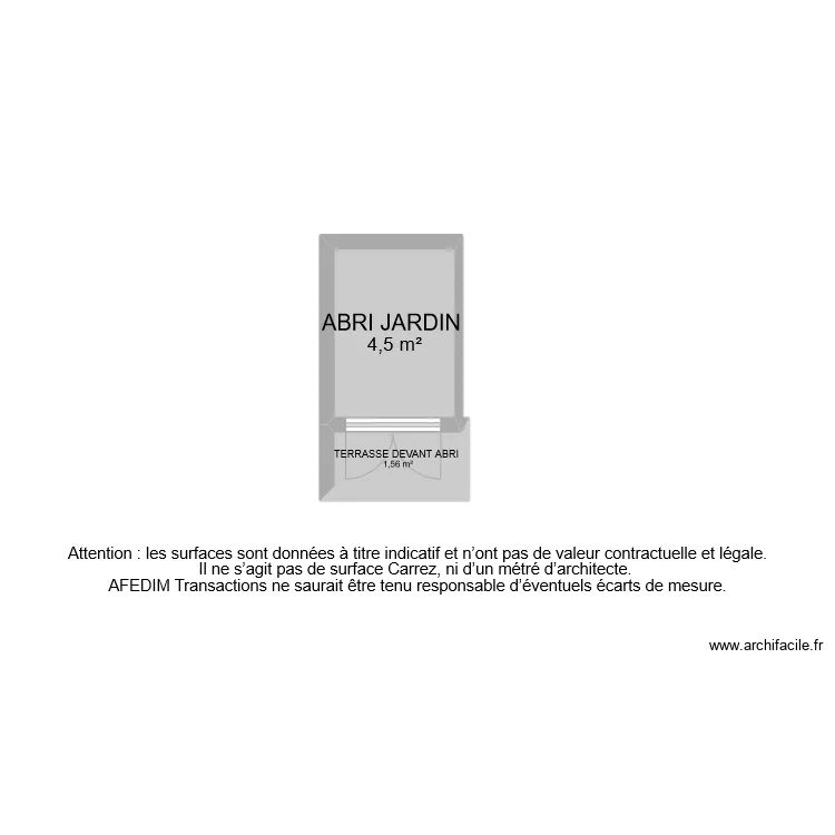 BI 11449 ABRI DE JARDIN. Plan de BI 11449 ABRI DE JARDIN. Plan de