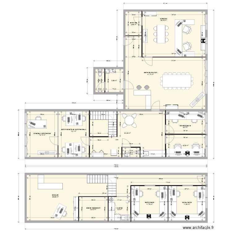 plan bureau. Plan de 0 pièce et 0 m2