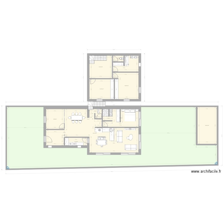 Plan de masse OPTIMAL CUBE aménagé. Plan de 0 pièce et 0 m2