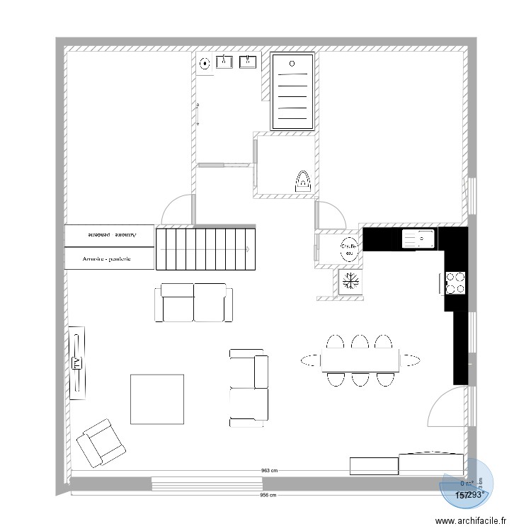 plan appartement 3 . Plan de 4 pièces et 21 m2