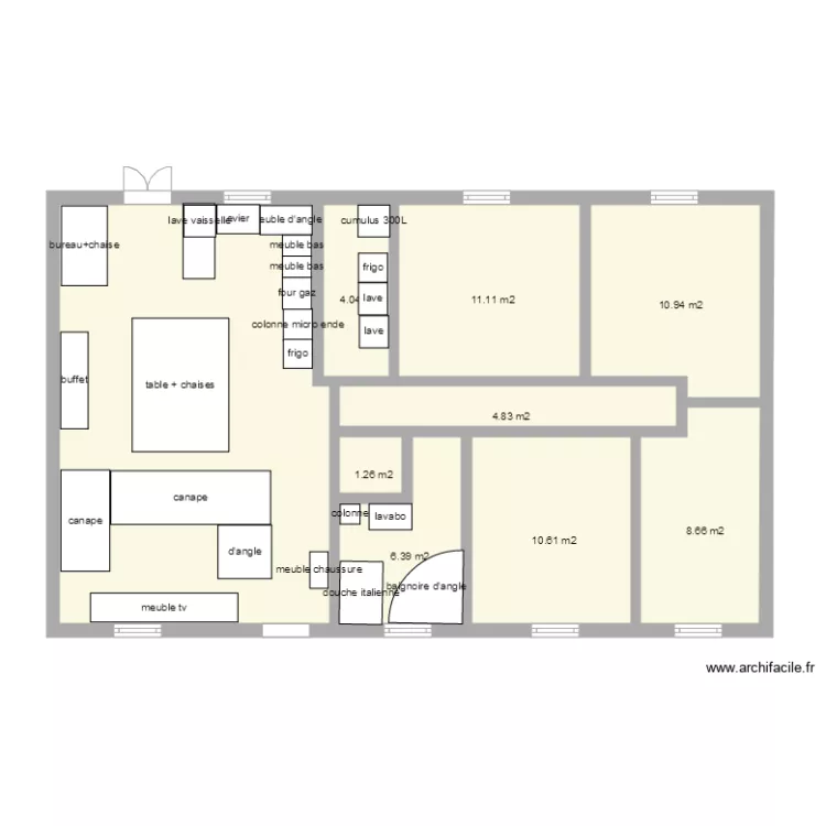 projet fini. Plan de 